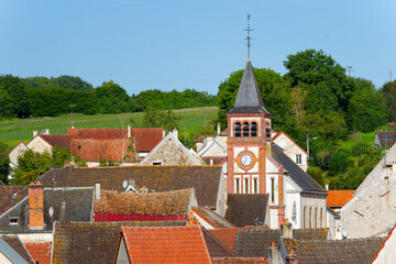 Protestant church of  Monneaux in the Marne valley