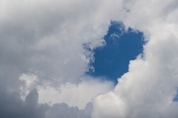 White clouds in the sky