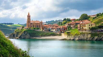 Fototapeta premium Comillas, Cantabria's scenic gem