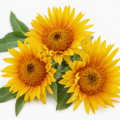 Obraz premium Fresh safflowers, isolated on white background.