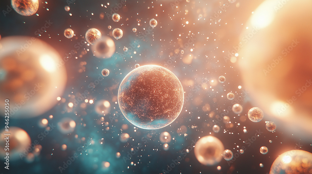 Poster quantic multiverse made of one planet repeatedly in colorful style of antman spiderverse, golden num