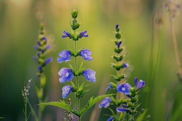 Pale spike Lobelia a prairie wildflower native to North America