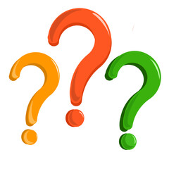question mark clipart with different colors