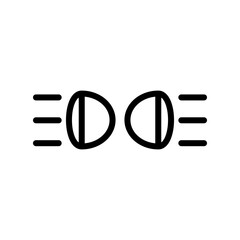 Car fog lamp icon template