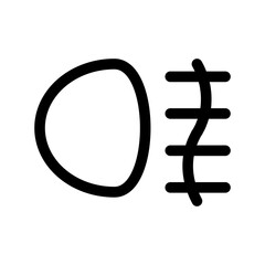 Car fog lamp icon template