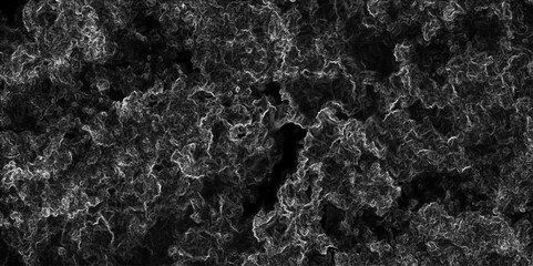 Abstract Dark Marble Texture with Intricate White texture. Dark texture of rough rock texture. Sandy wrinkled background in the dark, black surface. Black camouflage background dirty