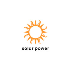 Solar panel energy logo design. Electric energy logo. sun light vector