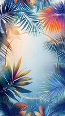 Obraz premium Tropical Leaf Frame.
