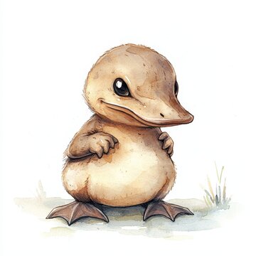 recommend clip art: Australian animals watercolor illustration Isolated clipart of platypus