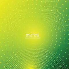 Green gradient color halftone line background design. Dots abstract background design with gradient color. Green color dotted design. Halftone banner background design. Modern wallpaper