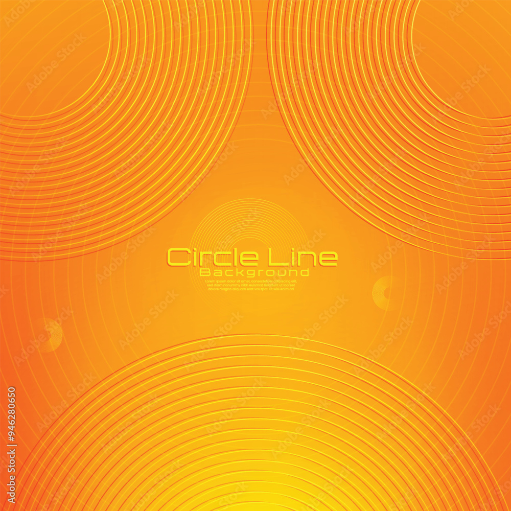 Aufkleber orange gradient color circle line background design. gradient color abstract background design. back