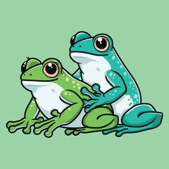 frog make love mating illustration vector