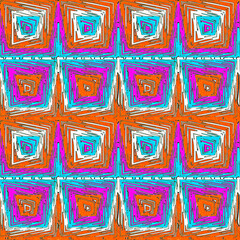 Ditzy pixel abstract rainbow seamless pattern backdrop. Modern playful variegated repeating graphic design for kids, textile and home decor. 