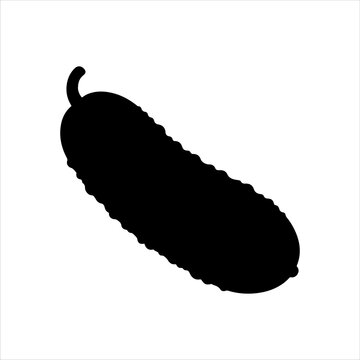 recommend clip art: Cucumber silhouette vector illustration design on white background.