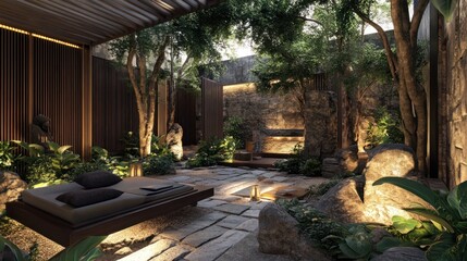 Tranquil Japanese Garden Oasis