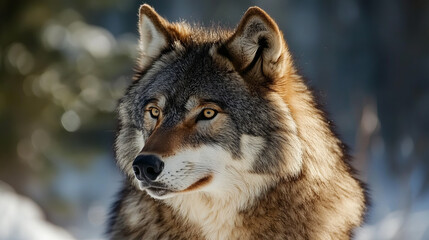 Obraz premium a wallpaper representing a wolf, breathtakingly majestic 
