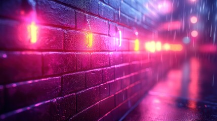 Neon Lights and Rain