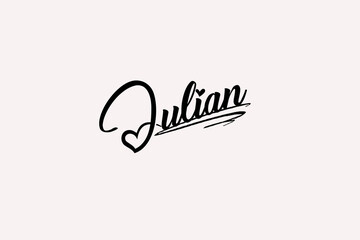 Julian Name signature with beautiful and stylish font