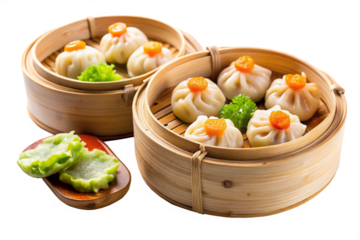 Delicious Dim Sum on Transparent Background