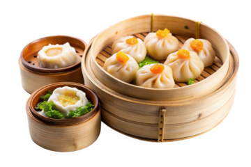 Delicious Dim Sum on Transparent Background