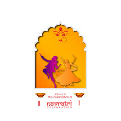 Abstract Dandiya night celebration on navratri.vector illustration	