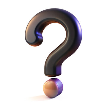 recommend clip art: 3D Question Mark on Black Background