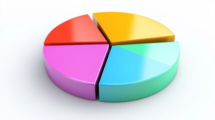 A financial pie chart with a focus on expense categories, featuring distinct color-coded segments and a legend for easy interpretation, on a sleek, white background.