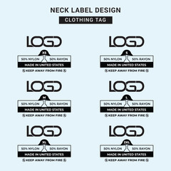 Neck Label Clothing Tag Template Concept Vector or EPS
