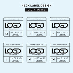 Neck Label Clothing Tag Template Concept Vector or EPS