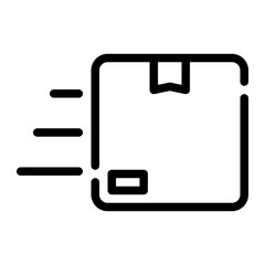 Obraz premium delivery box line icon