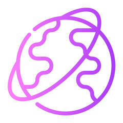 worldwide shipping gradient icon