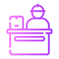 worker gradient icon