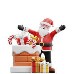 3d santa claus announcement gift Chimney playing ball lamp promotion sale