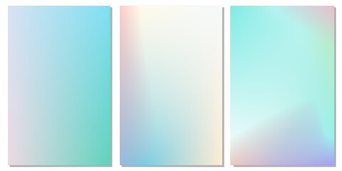 Fototapeta premium Pastel colourful blurred light abstract modern mesh gradient background collection