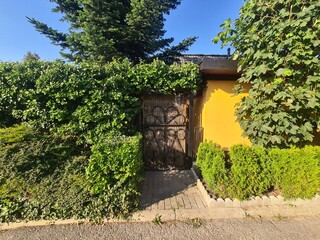 ein Gartentor mit Blättern in Rostock, Mecklenburg - Vorpommern