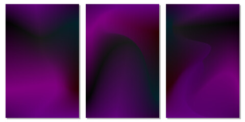 Fototapeta premium Dark purple degradation backgrounds collection for backdrops, wallpapers, or decoration 