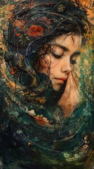 Woman Emerging From Nature.