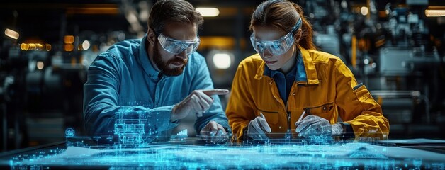 Engineers Collaborating on a 3D Model