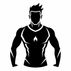 Fototapeta premium Athletics Black silhouette