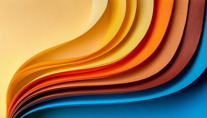 Vibrant Colorful Curves Background. Artistic Display of Color Spectrum and Paper Texture. abstract color stripe pattern and graphic. rainbow palette. red, yellow, orange, green, and blue colors.