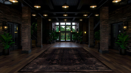 Fototapeta premium Hotel Lobby Rustic Interior Design