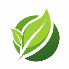 Leaf Nature Logo on White Background