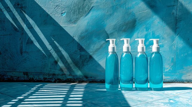 A variety of recyclable cosmetic containers displayed on a table for eco friendly beauty choices