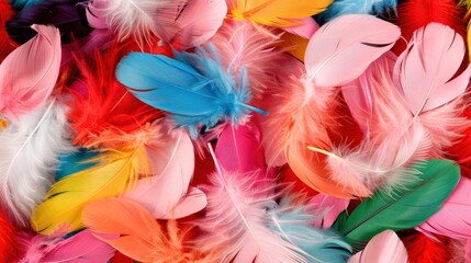 Colorful Feathers Background