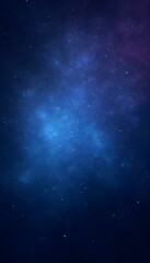 Fototapeta premium Cosmic-themed background with deep blue and purple hues, sprinkled with tiny, sparkling stars. The galaxy effect creates a sense of mystery and wonder, ideal for futuristic designs