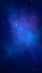 Fototapeta premium Cosmic-themed background with deep blue and purple hues, sprinkled with tiny, sparkling stars. The galaxy effect creates a sense of mystery and wonder, ideal for futuristic designs