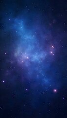 Fototapeta premium Cosmic-themed background with deep blue and purple hues, sprinkled with tiny, sparkling stars. The galaxy effect creates a sense of mystery and wonder, ideal for futuristic designs