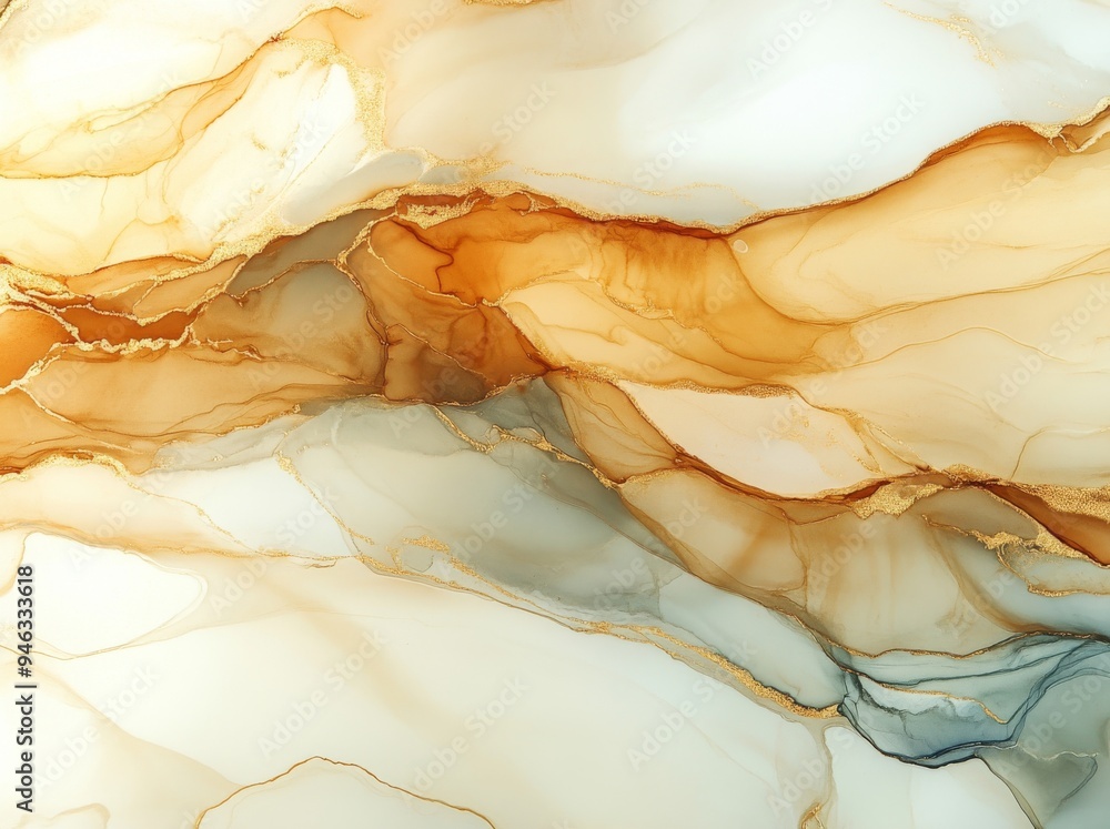 Canvas Prints the flow of gold veins within a swirling marble pattern is captured in this close-up abstract image