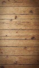 Naklejka premium Rustic wooden plank background with natural grain and subtle knots in warm, earthy tones, creating a cozy, organic feel perfect for farm-to-table branding, nature-themed designs, or home decor.