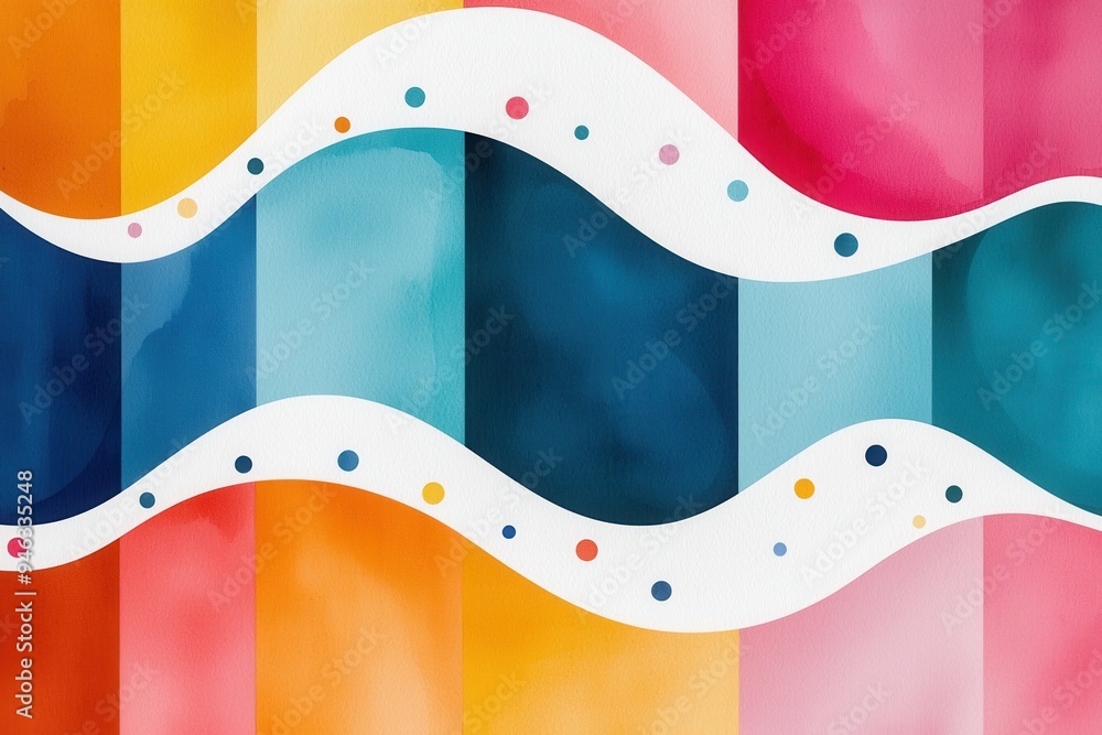 Poster colorful abstract pattern with flowing shapes and vibrant hues, perfect for design projects and crea